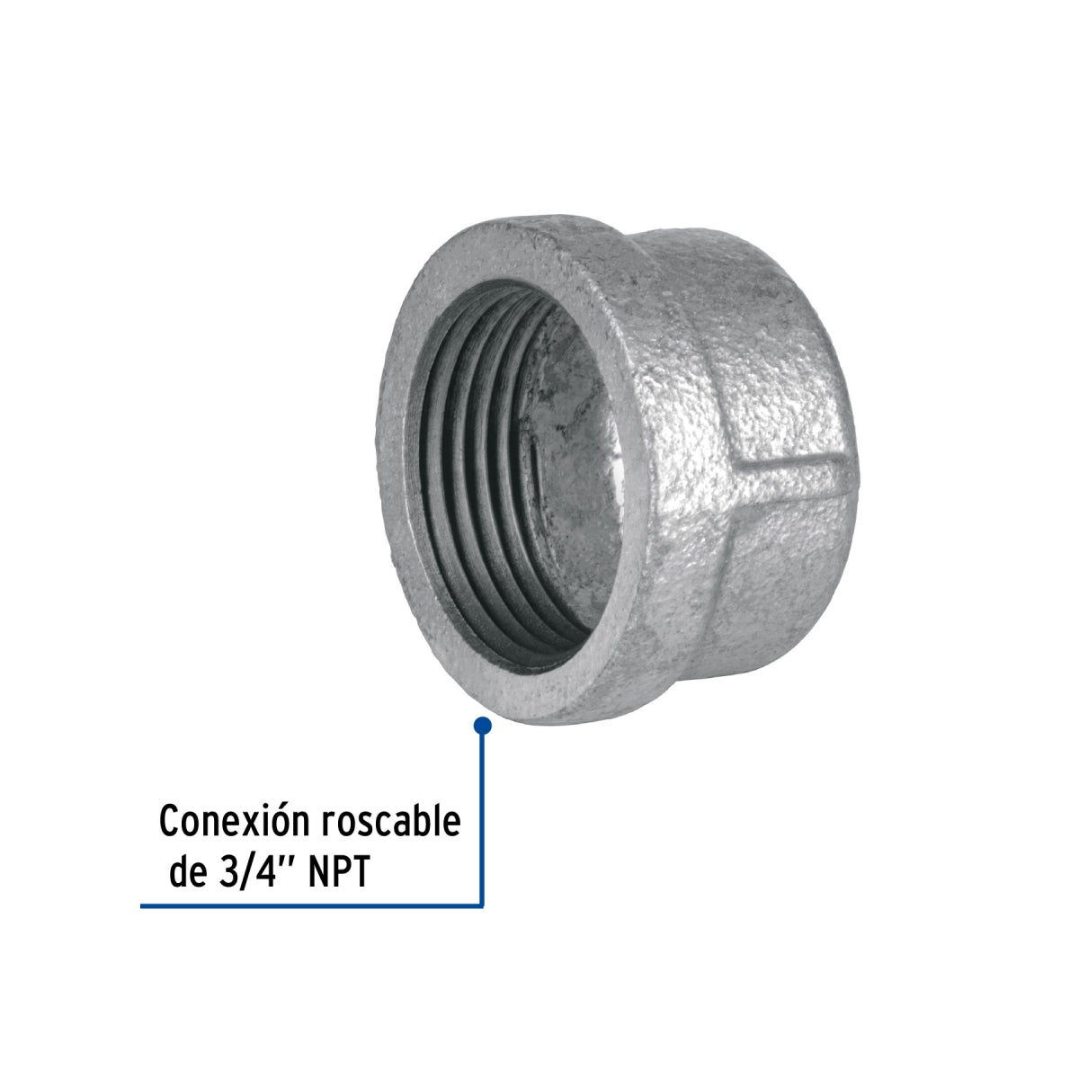 Niple rosca corrida 3/4" galvanizado SKU:'47492