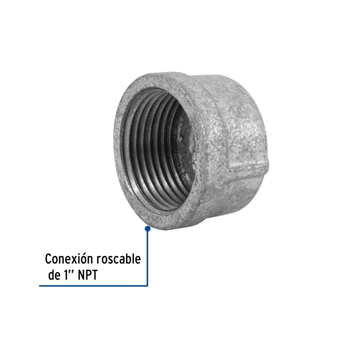 Niple rosca corrida 1" galvanizado SKU:'47493