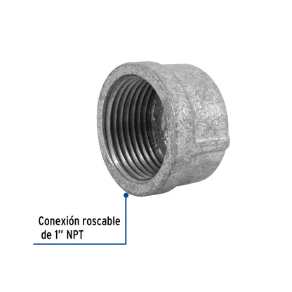 Niple rosca corrida 1" galvanizado SKU:'47493