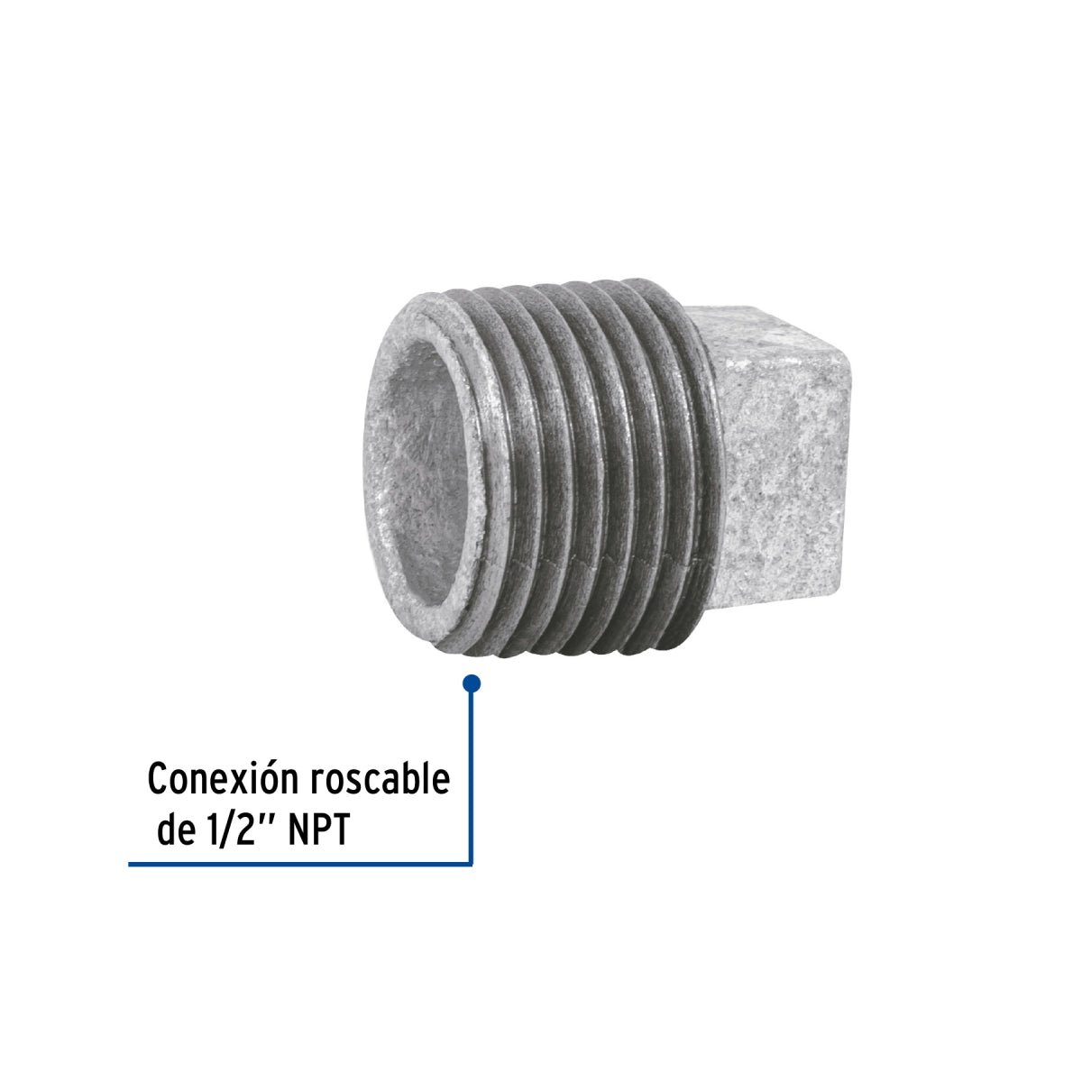 Tapón macho 1/2" galvanizado SKU:'47494