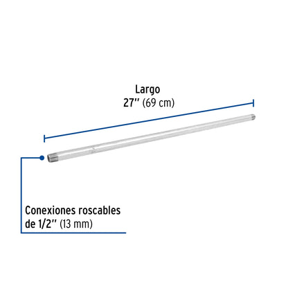 Niple 1/2" x 27" galvanizado SKU:'48822