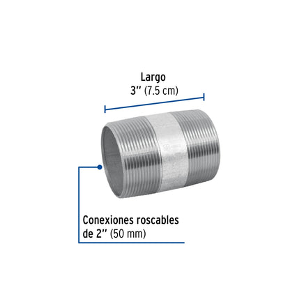 Niple 2" x 3" galvanizado SKU:'48842