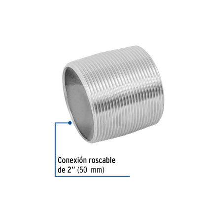 Niple rosca corrida 2" galvanizado SKU:'48791