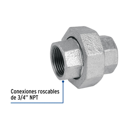 Tuerca unión 3/4" galvanizado SKU:'47480