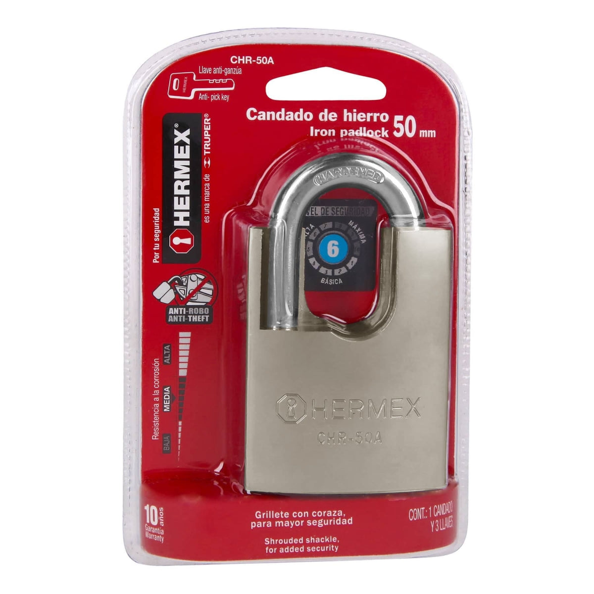 Candado 50MM antipalanca llave abloy SKU:'43313