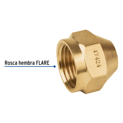 Tapón hembra p/gas 3/8" SKU:'47424