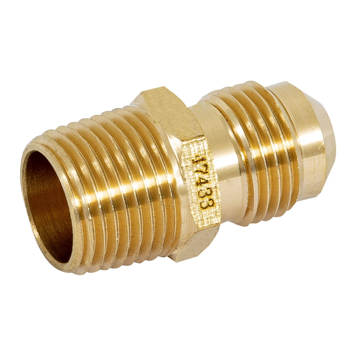 Niple terminal p/gas 3/8" x 3/8" SKU:'47433