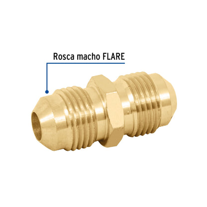 Niple unión p/gas 3/8" SKU:'47438