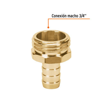 Conector macho de aluminio 1/2" SKU:'101157