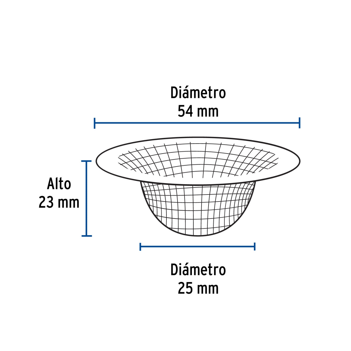 Canastilla-malla metálica p/lavabo SKU:'45305