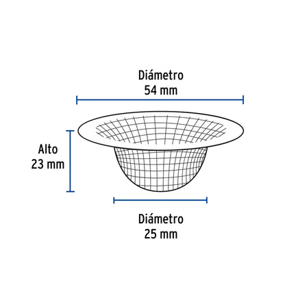 Canastilla-malla metálica p/lavabo SKU:'45305