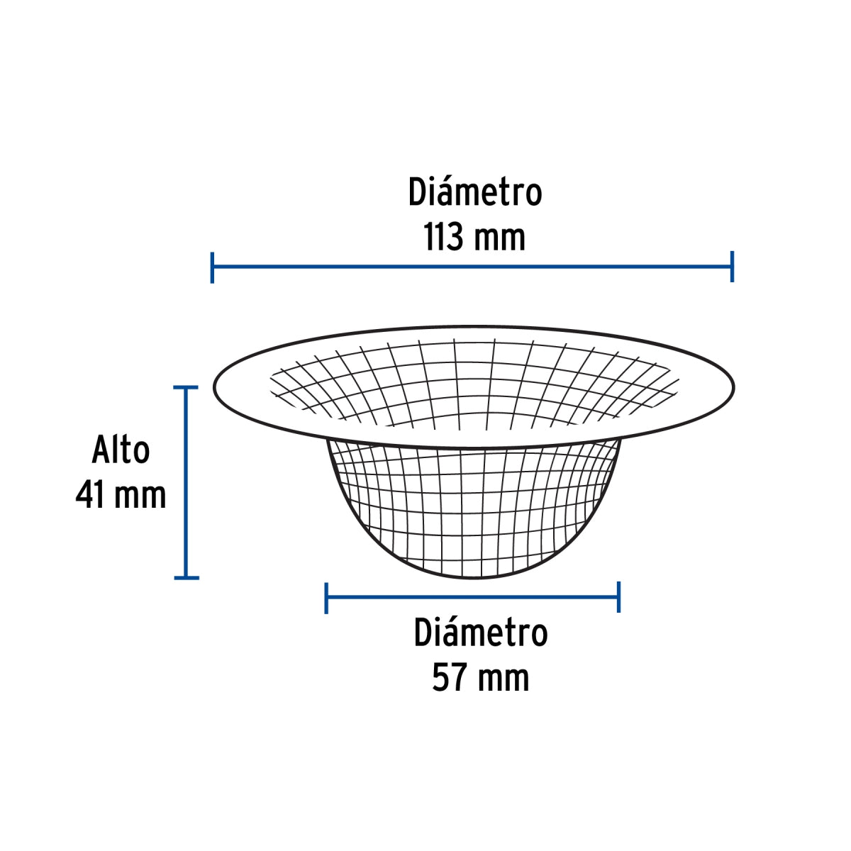 Canastilla-malla metálica p/fregadero SKU:'45304