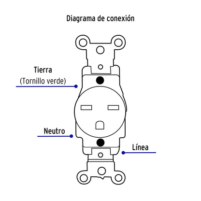 Contacto sencillo cara de chino color blanco (Standard) SKU:'47732