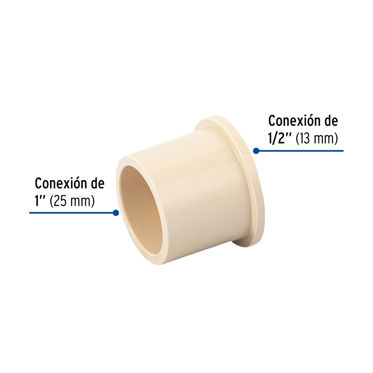 Reducción bushing 1" a 1/2" CPVC SKU:'45063