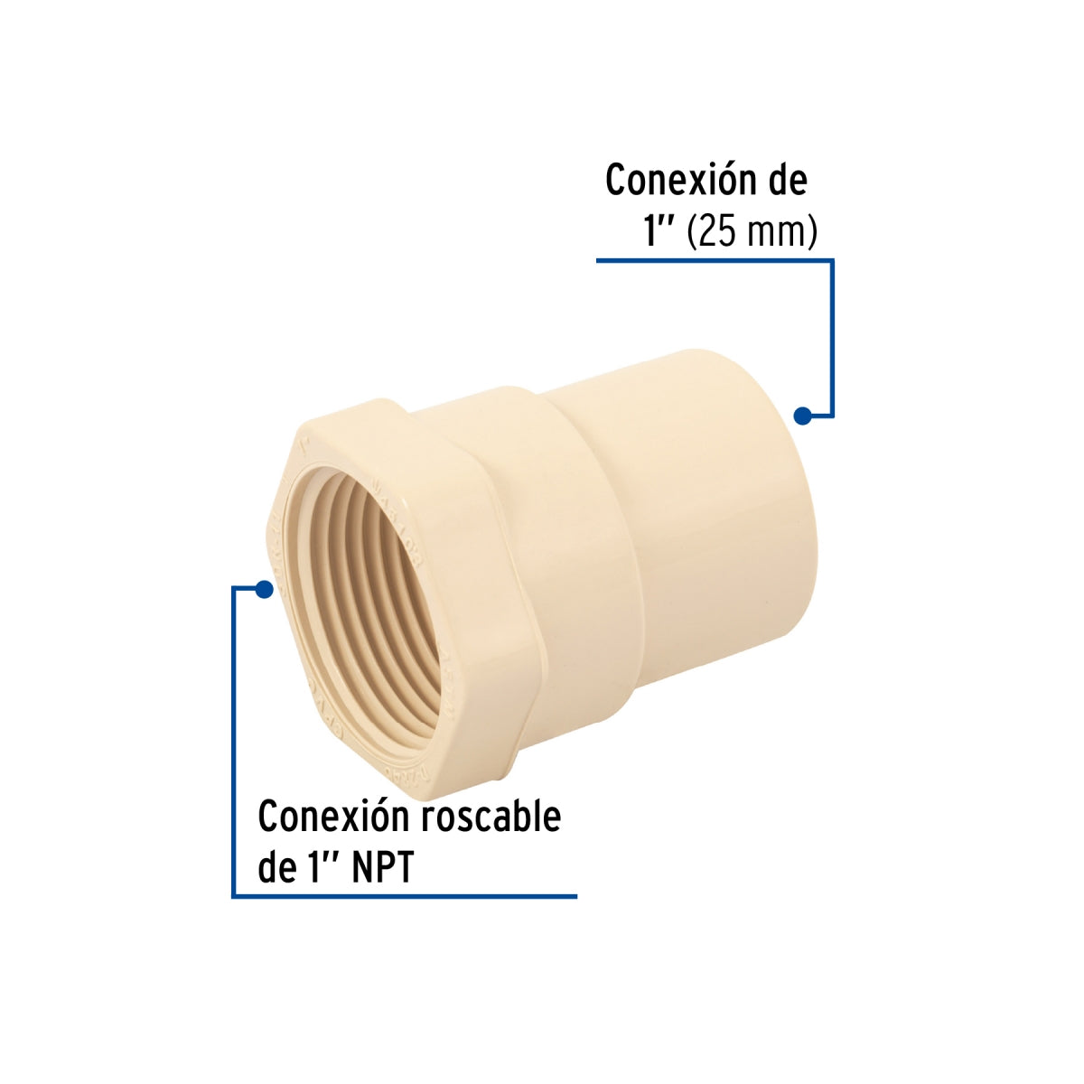 Adaptador hembra 1" CPVC SKU:'45103