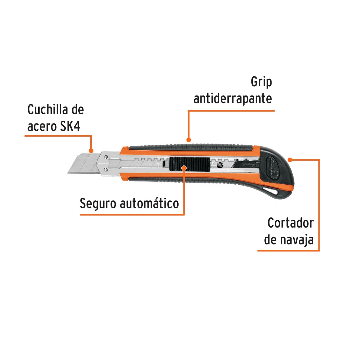 Navaja cutter reforzado 18mm SKU:'16977