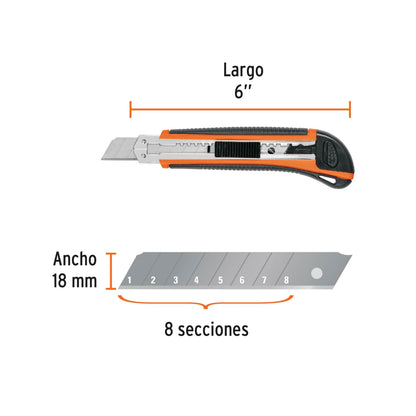 Navaja cutter reforzado 18mm SKU:'16977