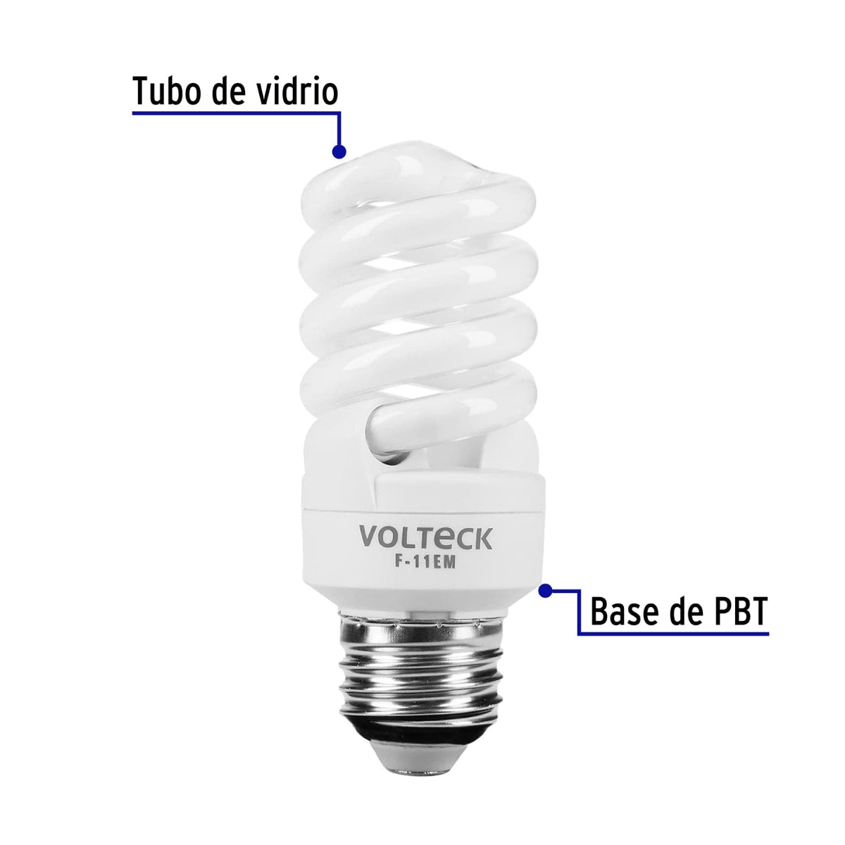 Foco espiral 11W (equivalente 45W) luz de día SKU:'48502