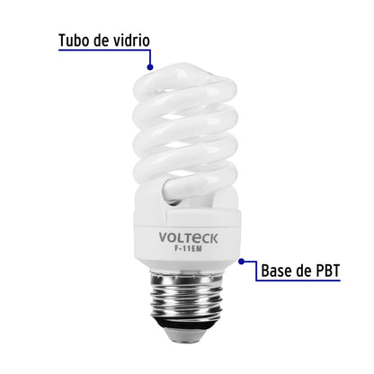 Foco espiral 11W (equivalente 45W) luz de día SKU:'48502