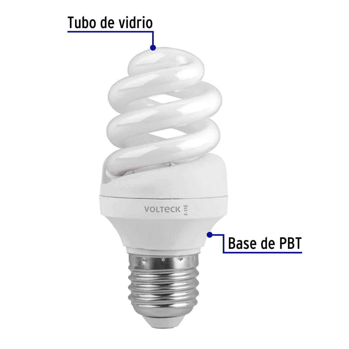 Foco espiral 11W (equivalente 45W) luz de día SKU:'46847