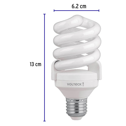 Foco espiral 15W (equivalente 60W) luz de día SKU:'48212