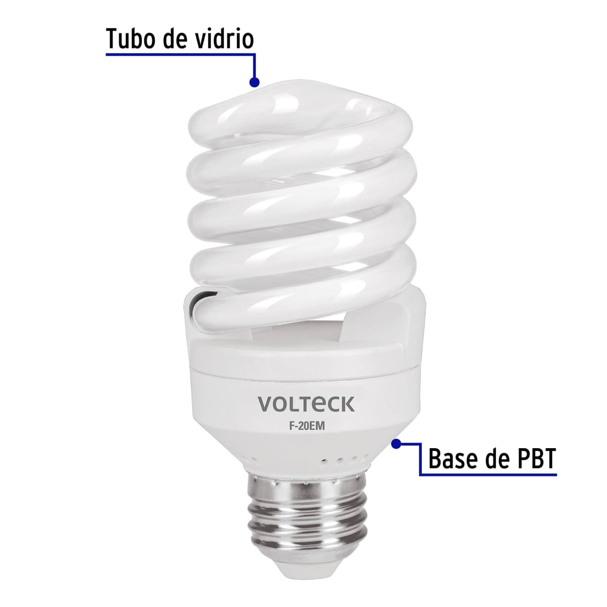 Foco espiral 20W (equivalente 75W) luz de día SKU:'48206