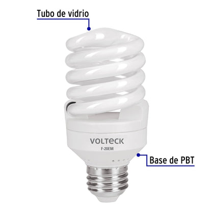 Foco espiral 20W (equivalente 75W) luz de día SKU:'48206