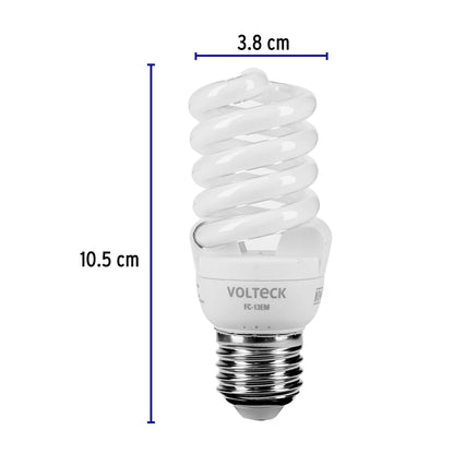 Foco espiral 13W (equivalente 50W) luz cálida SKU:'48505