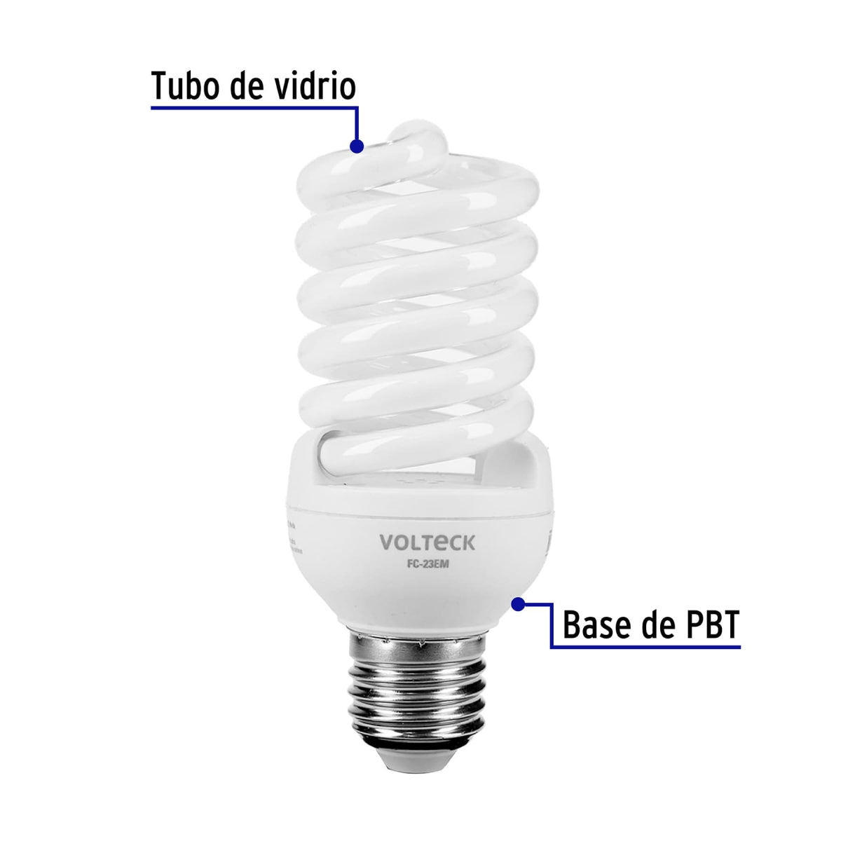 Foco espiral 23W (equivalente 100W) luz cálida SKU:'46839