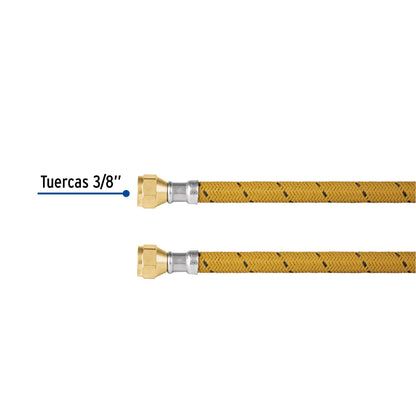 Manguera p/gas 1m vinilo 3/8" x 3/8" SKU:'49184