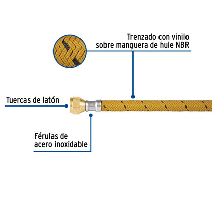 Manguera p/gas 3m vinilo 3/8" x 3/8" SKU:'49187