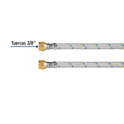 Manguera p/gas 3m aluminio 3/8" x 3/8" SKU:'49141