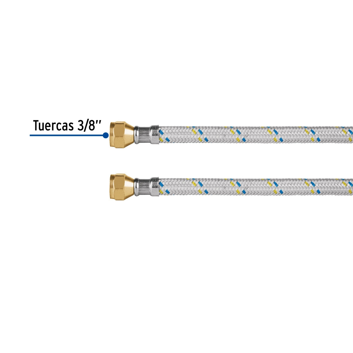 Manguera p/gas 4m aluminio 3/8" x 3/8" SKU:'49142