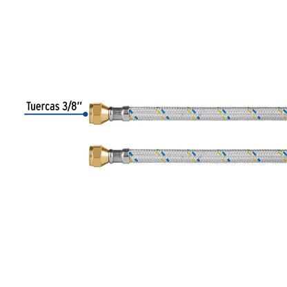 Manguera p/gas 5m aluminio 3/8" x 3/8" SKU:'49143