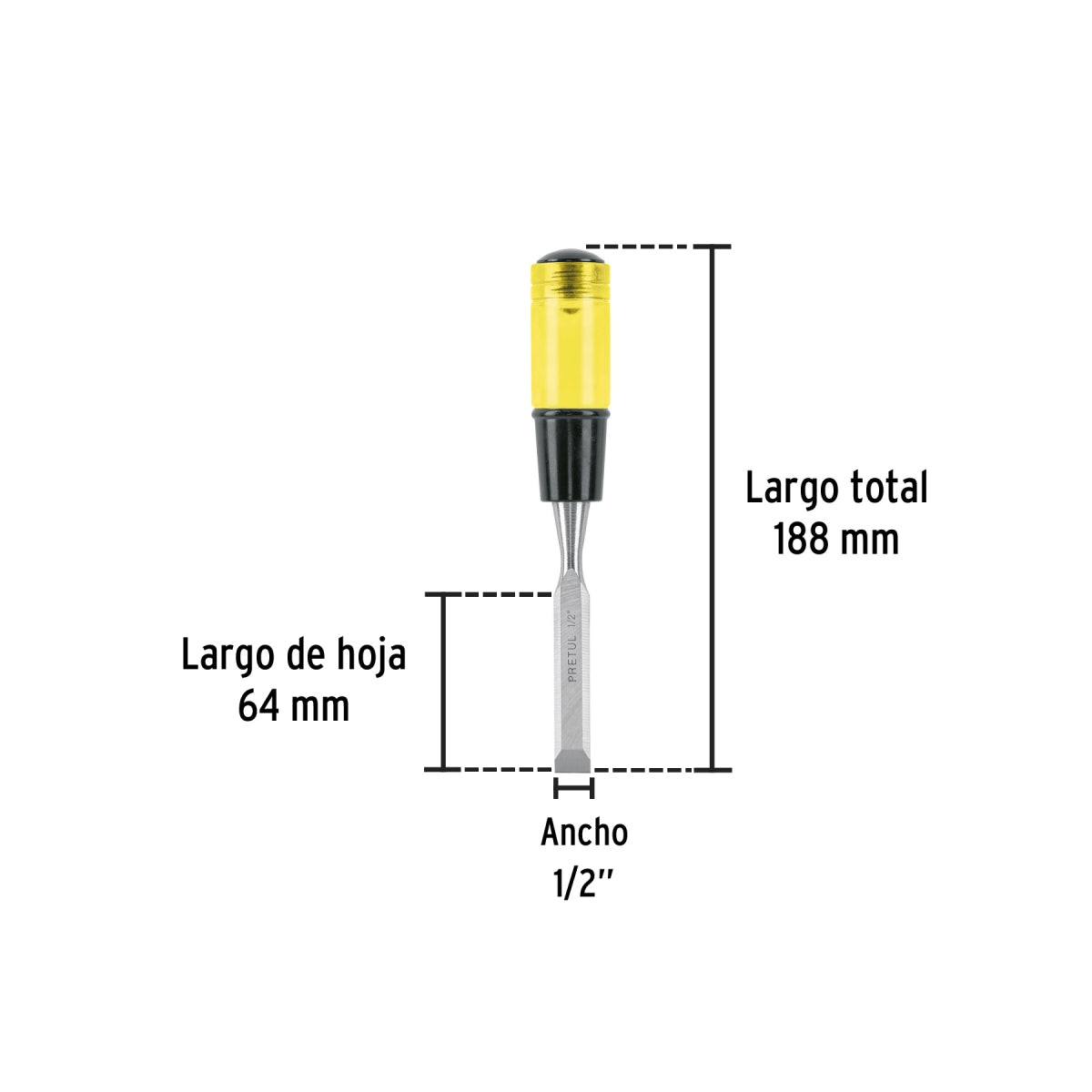 Formón 1/2" SKU:'21656