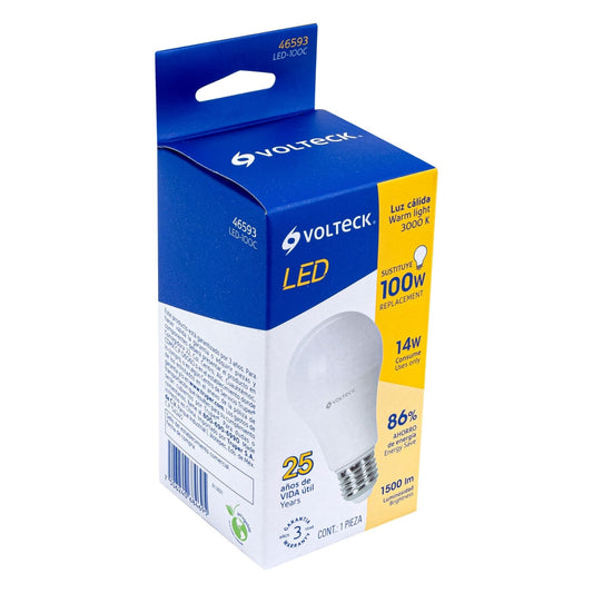 Foco LED 14W (equivalente 100W) luz cálida SKU:'46593
