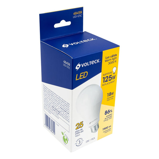 Foco LED 18W (equivalente 125W) luz cálida SKU:'48459