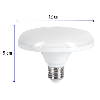 Foco LED tipo OVNI 12W (equivalente 75W) luz cálida SKU:'45630