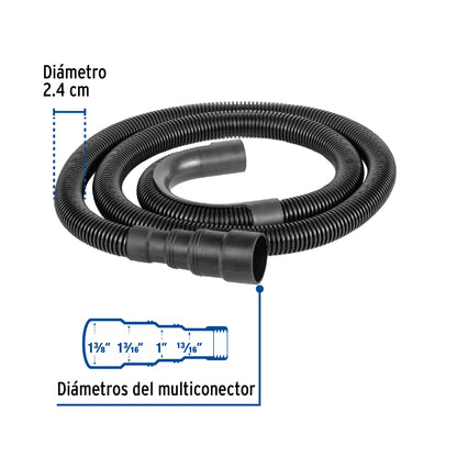 Manguera desagüe p/lavadora 150cm SKU:'48027