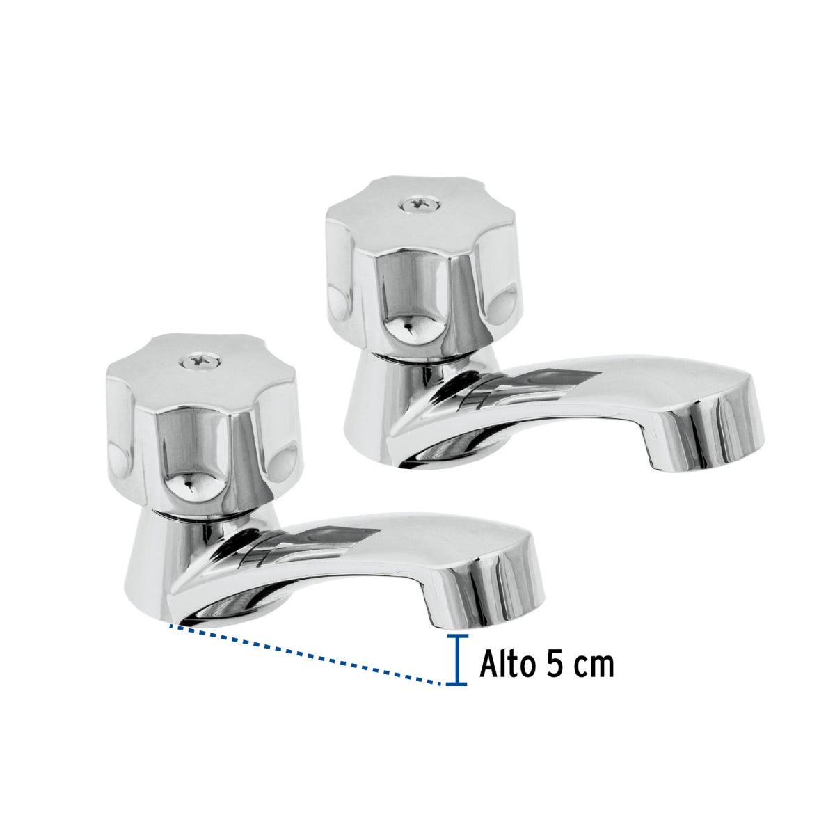 Juego 2 llaves individuales plásticas p/lavabo manerales acrílicos (Basic) SKU:'49308
