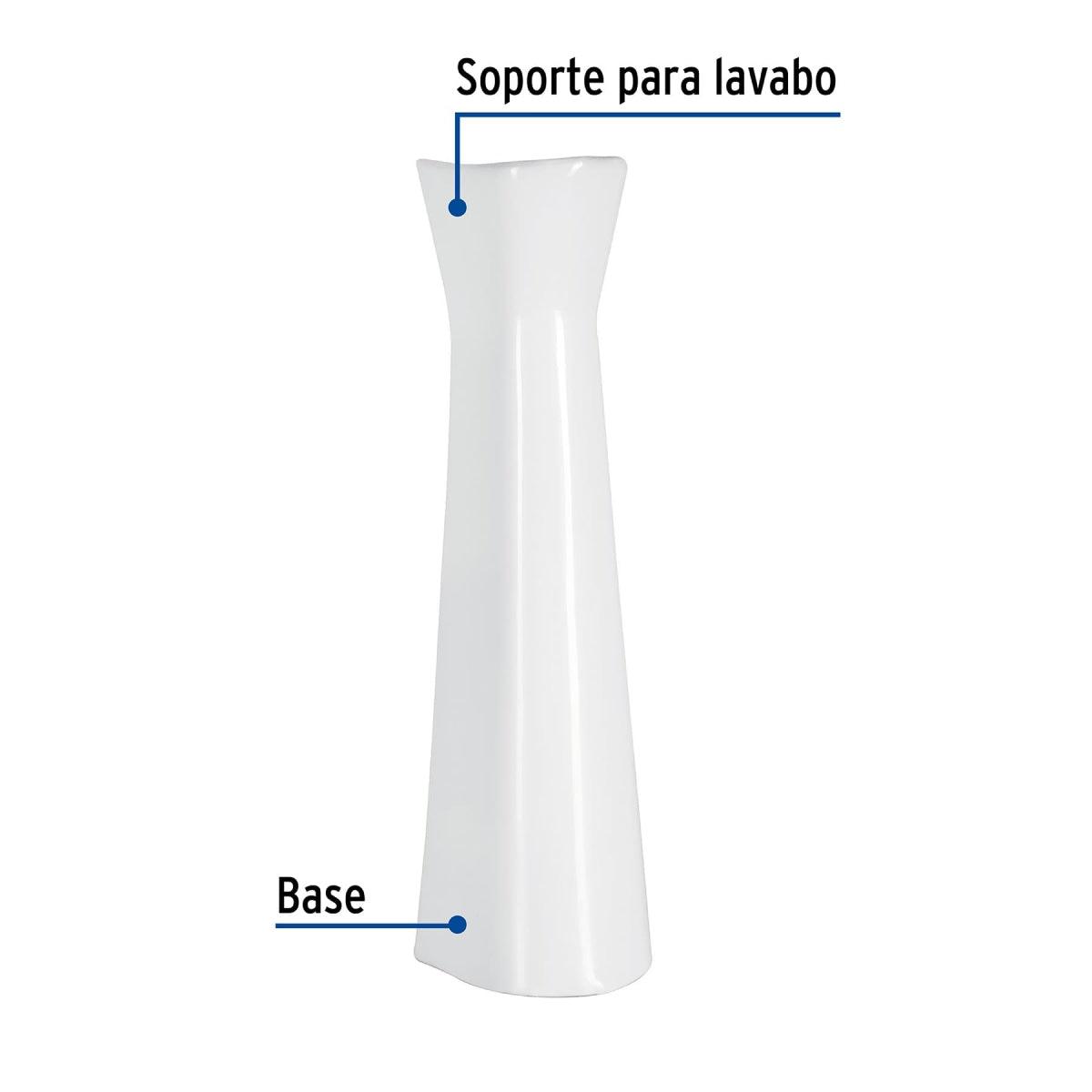 Pedestal cerámico p/lavabo color blanco SKU:'44005