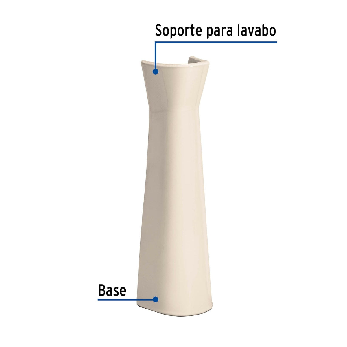 Pedestal cerámico p/lavabo color marfíl SKU:'49357