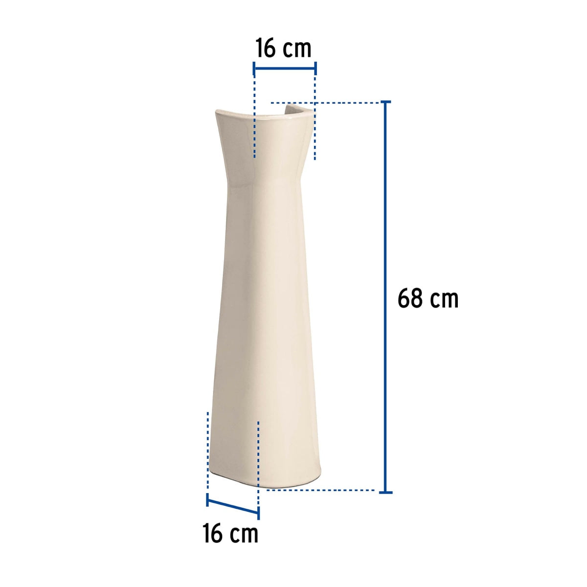 Pedestal cerámico p/lavabo color marfíl SKU:'49357