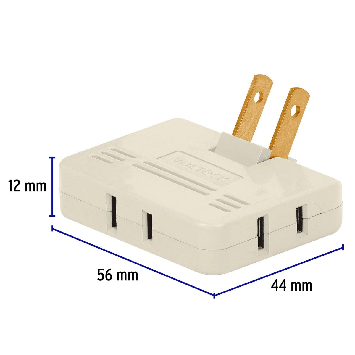 Multicontacto triple tipo bisagra entradas laterales SKU:'46812