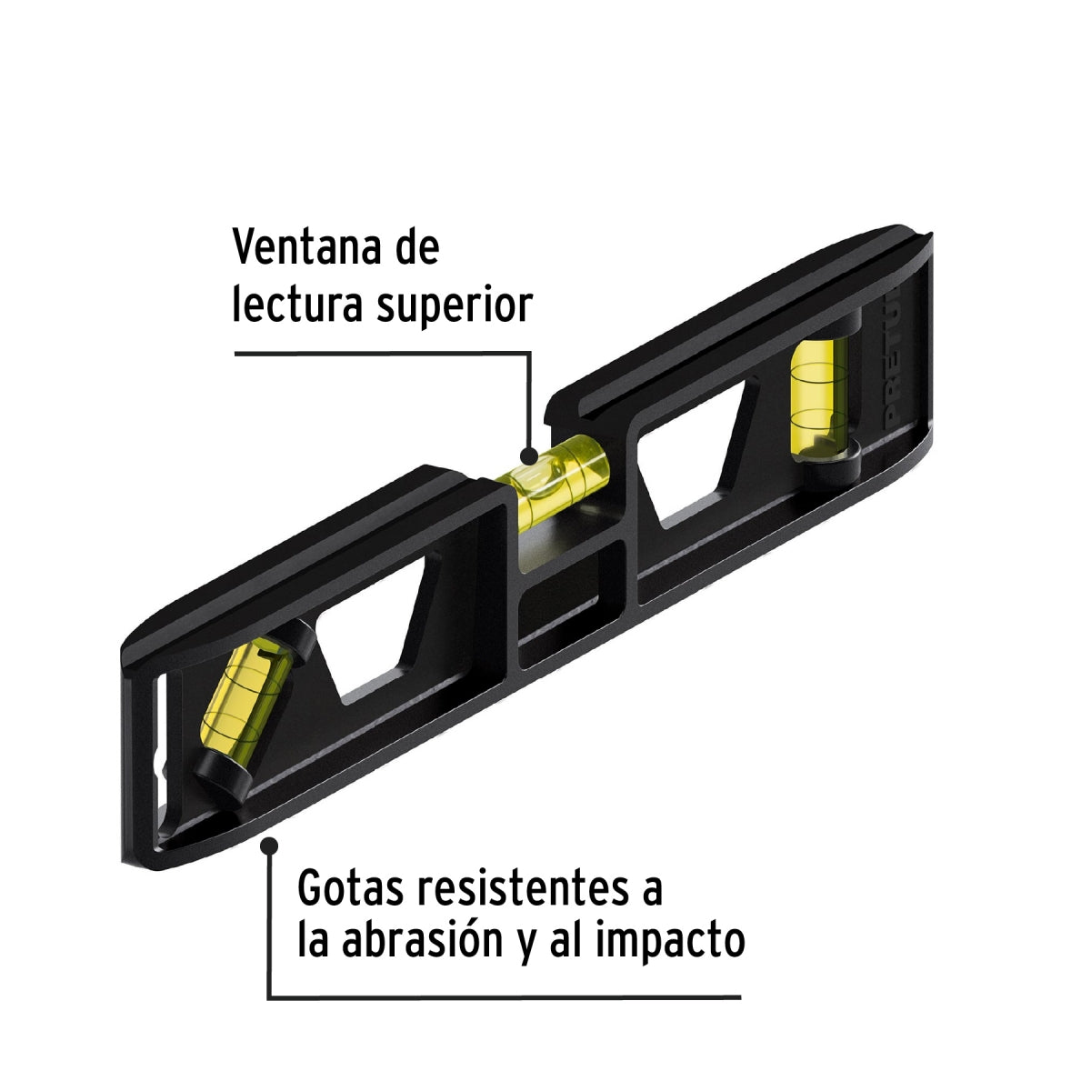 Nivel torpedo 9" 3 gotas SKU:'22450