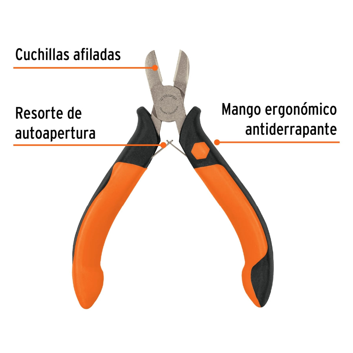 Pinza mini corte diagonal 4" Comfort Grip SKU:'17367