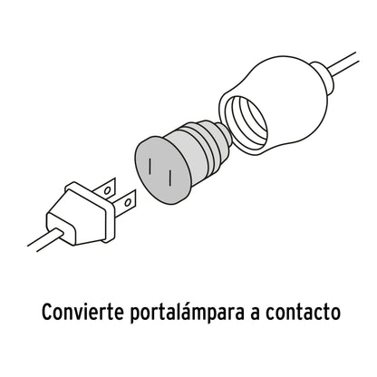 Adaptador portalámpara a contacto SKU:'46490