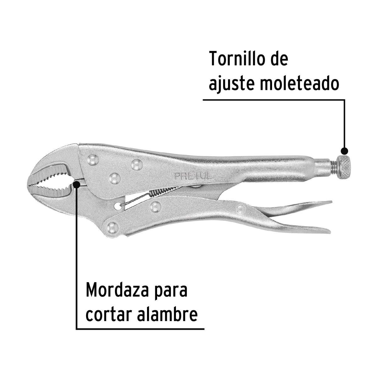 Pinza de presión 10" curva SKU:'22700