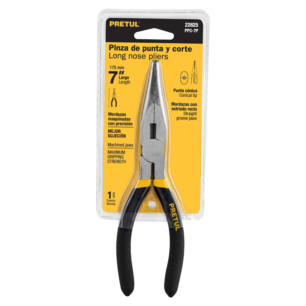 Pinza de punta y corte 7" SKU:'22625