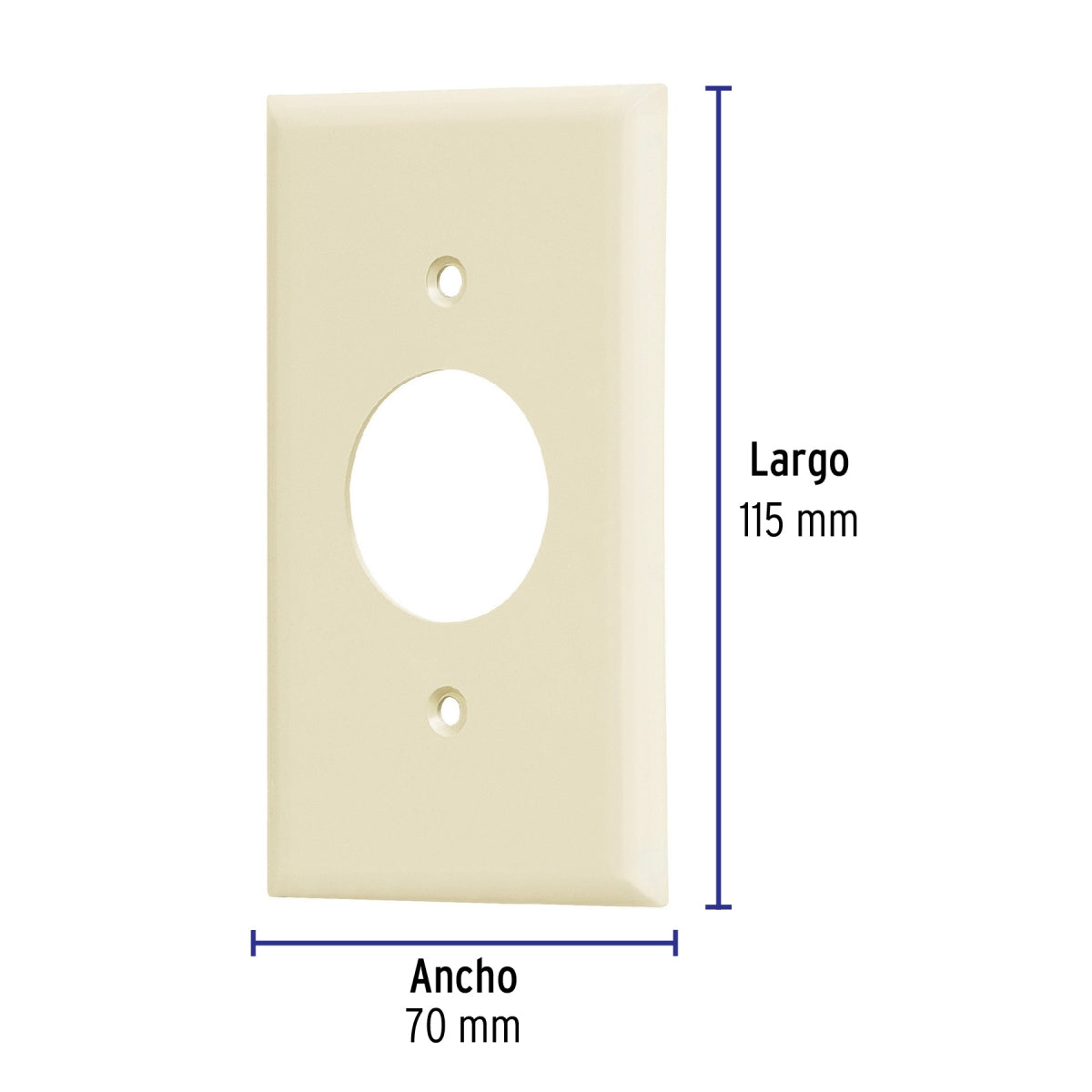 Placa 1 ventana color marfil (Standard) SKU:'46412